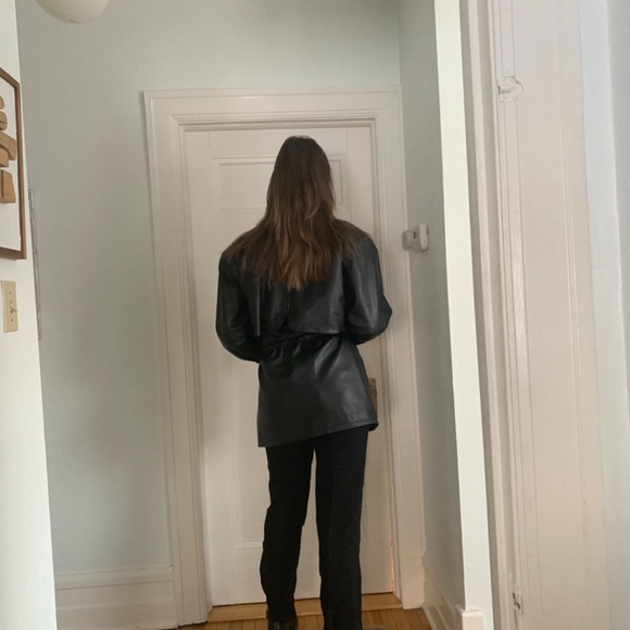 Laurence Roy leather jacket/Trenchcoat - Picture 5 of 8